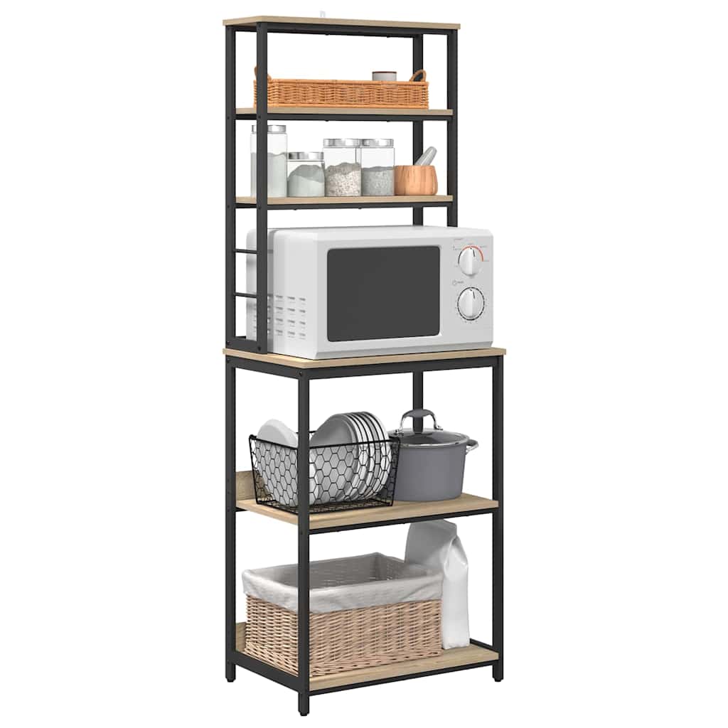 Mensola da cucina-Scaffale per Cucina Rovere Sonoma 60 x 40 x 168 cm