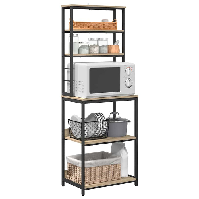 Mensola da cucina-Scaffale per Cucina Rovere Sonoma 60 x 40 x 168 cm