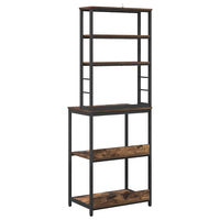 Mensola da cucina-Scaffale per Cucina Rovere fum¨¦ 60 x 40 x 168 cm