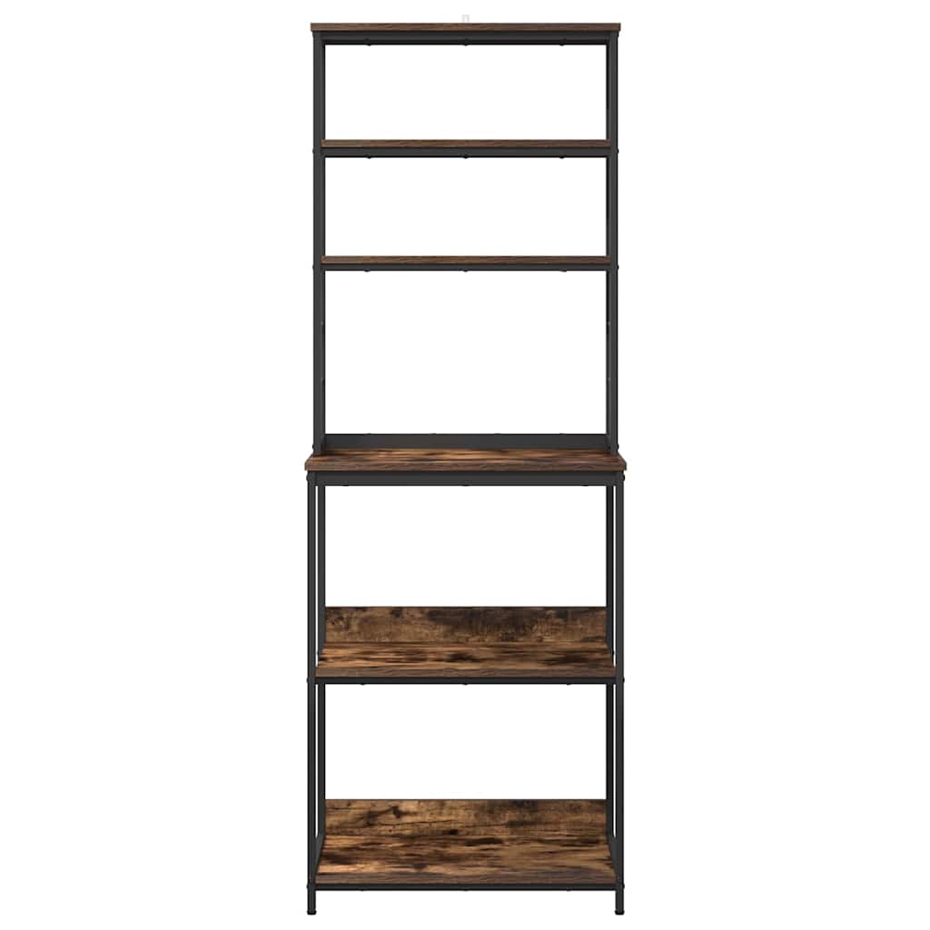 Mensola da cucina-Scaffale per Cucina Rovere fum¨¦ 60 x 40 x 168 cm