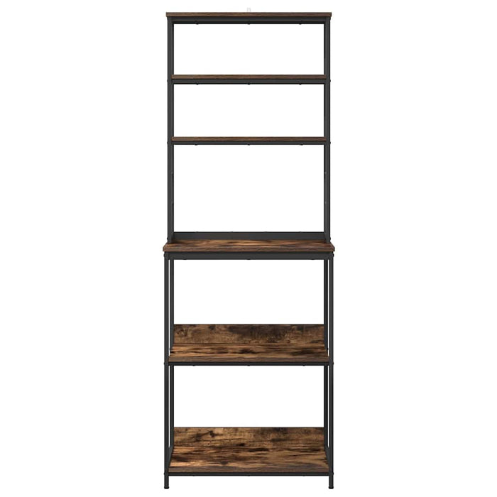 Mensola da cucina-Scaffale per Cucina Rovere fum¨¦ 60 x 40 x 168 cm