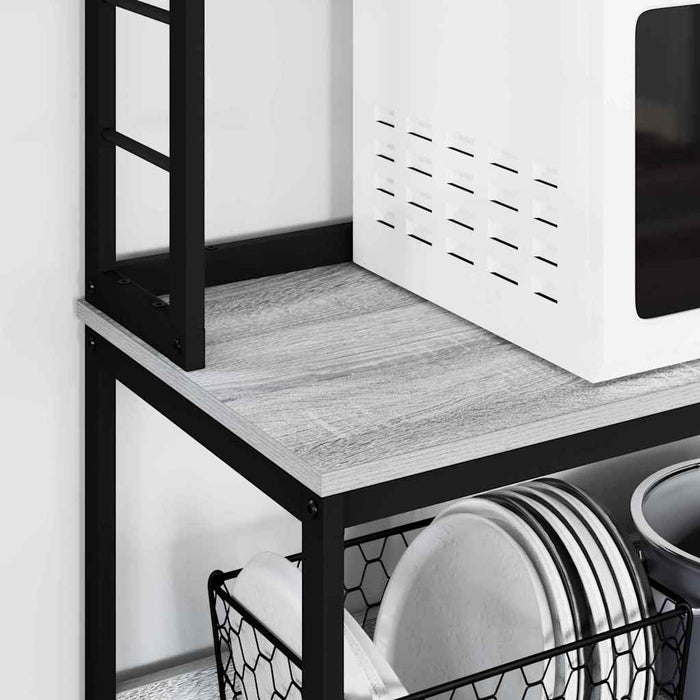 Mensola da cucina-Scaffale per Cucina Grigio Sonoma 60 x 40 x 168 cm