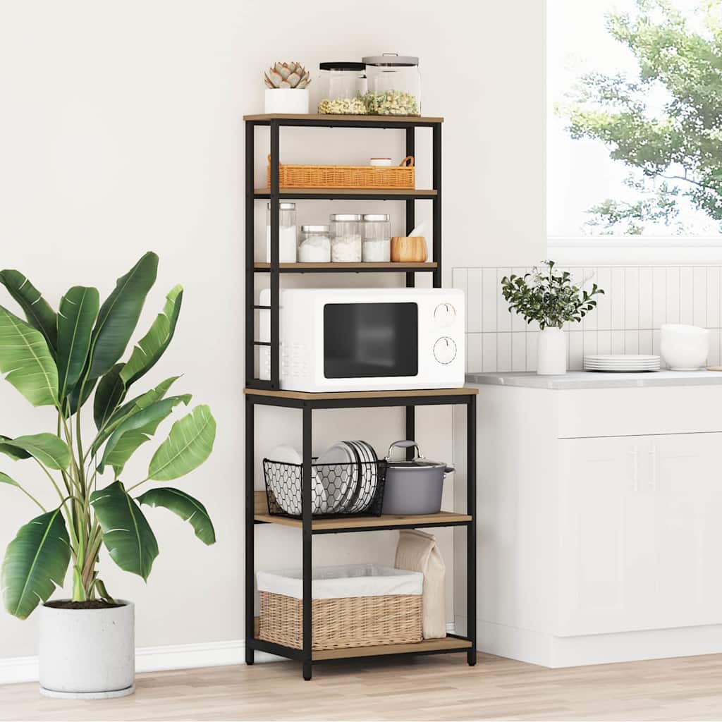 Mensola da cucina-Scaffale per Cucina Rovere artigianale 60 x 40 x 168 cm