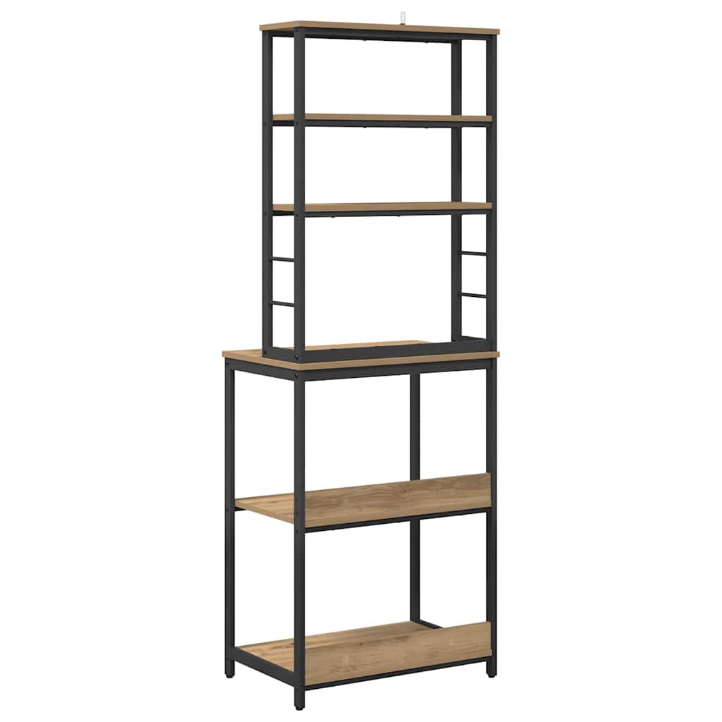 Mensola da cucina-Scaffale per Cucina Rovere artigianale 60 x 40 x 168 cm