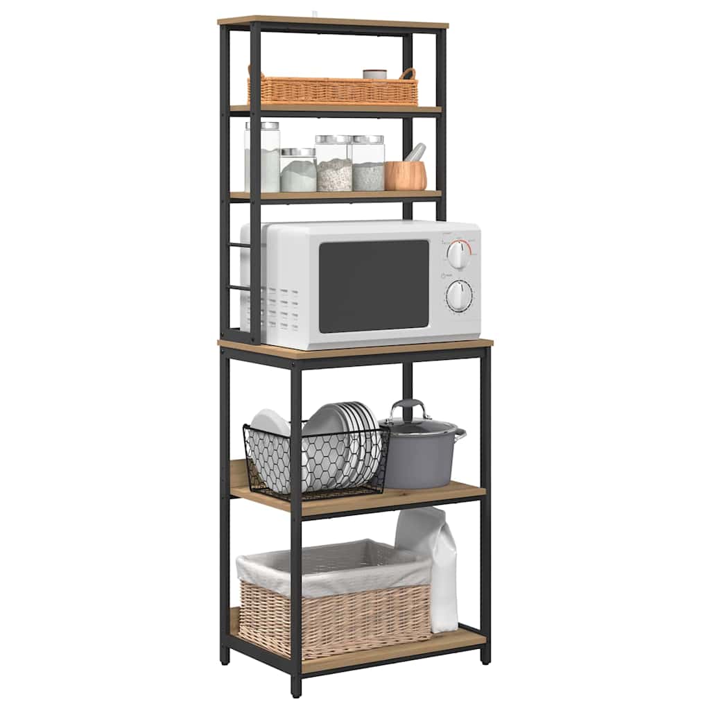 Mensola da cucina-Scaffale per Cucina Rovere artigianale 60 x 40 x 168 cm