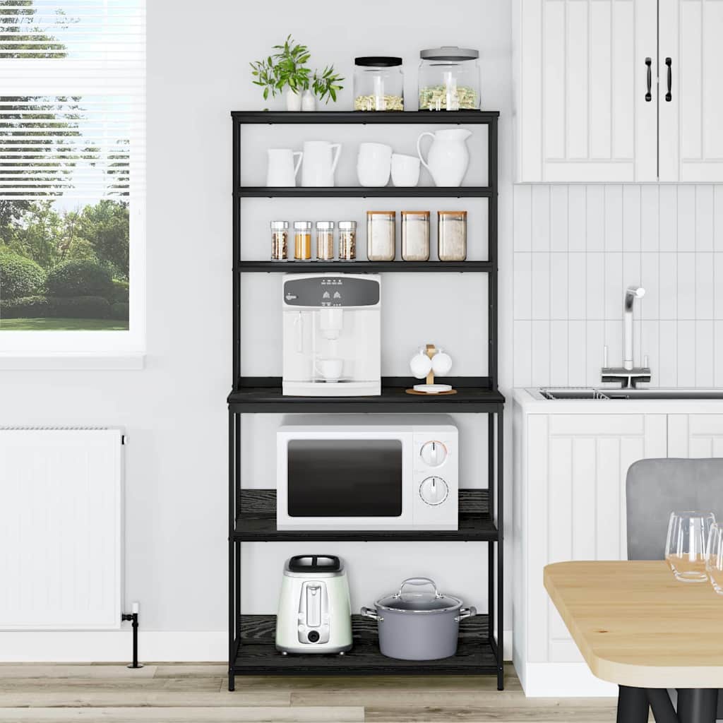 Mensola da cucina Rovere Nero 80 x 40 x 168 cm 883886