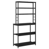 Mensola da cucina-Scaffale per Cucina Rovere Nero 80 x 40 x 168 cm