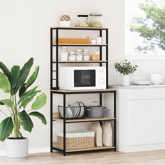 Mensola da cucina-Scaffale per Cucina Rovere Sonoma 80 x 40 x 168 cm