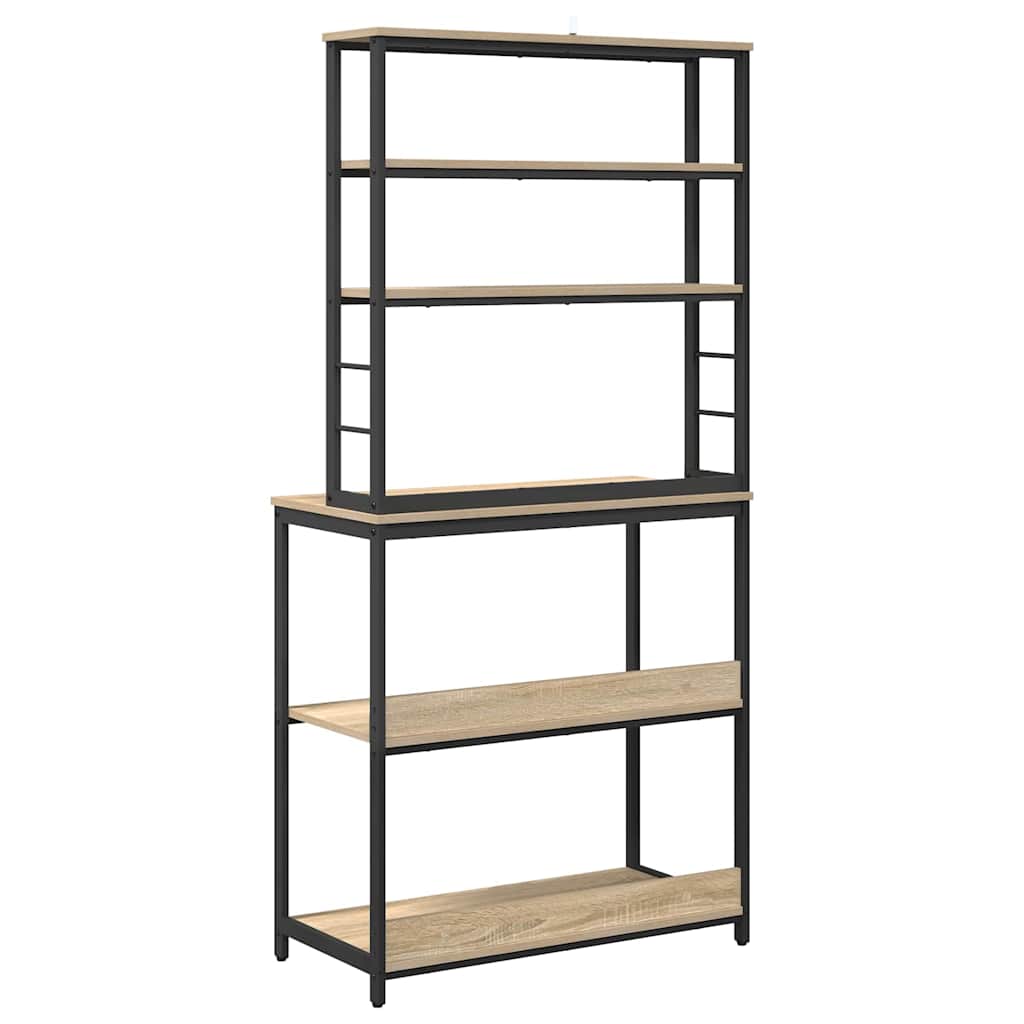 Mensola da cucina-Scaffale per Cucina Rovere Sonoma 80 x 40 x 168 cm