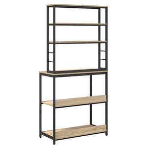 Mensola da cucina-Scaffale per Cucina Rovere Sonoma 80 x 40 x 168 cm