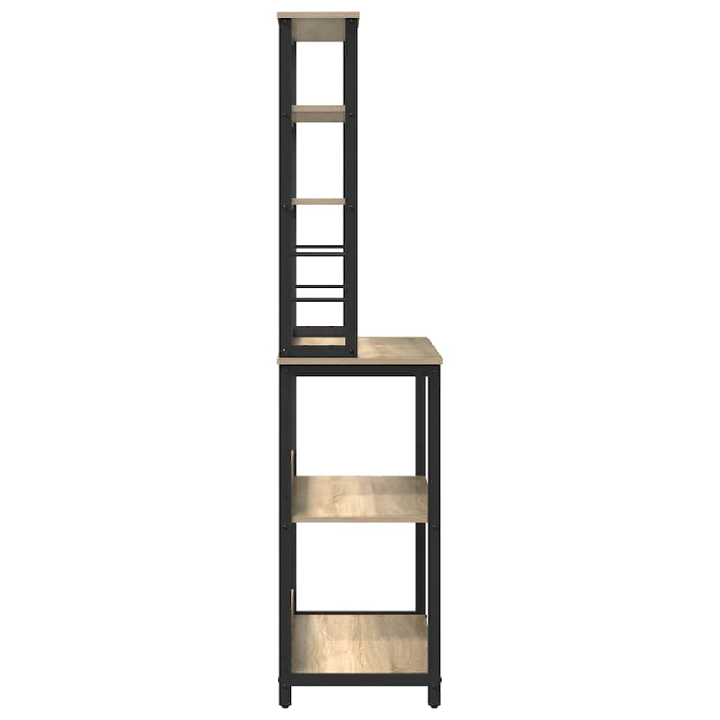 Mensola da cucina-Scaffale per Cucina Rovere Sonoma 80 x 40 x 168 cm