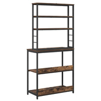 Mensola da cucina-Scaffale per Cucina Rovere fum¨¦ 80 x 40 x 168 cm