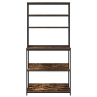 Mensola da cucina-Scaffale per Cucina Rovere fum¨¦ 80 x 40 x 168 cm