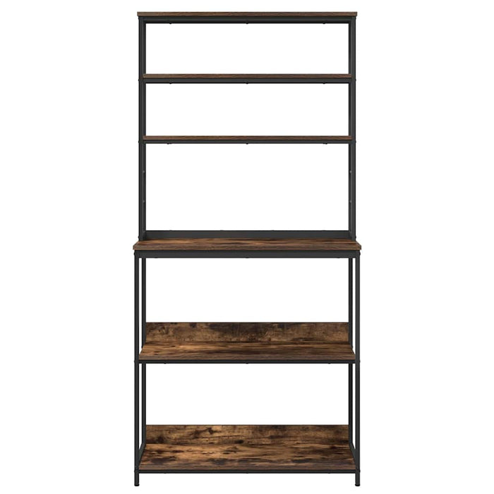 Mensola da cucina-Scaffale per Cucina Rovere fum¨¦ 80 x 40 x 168 cm