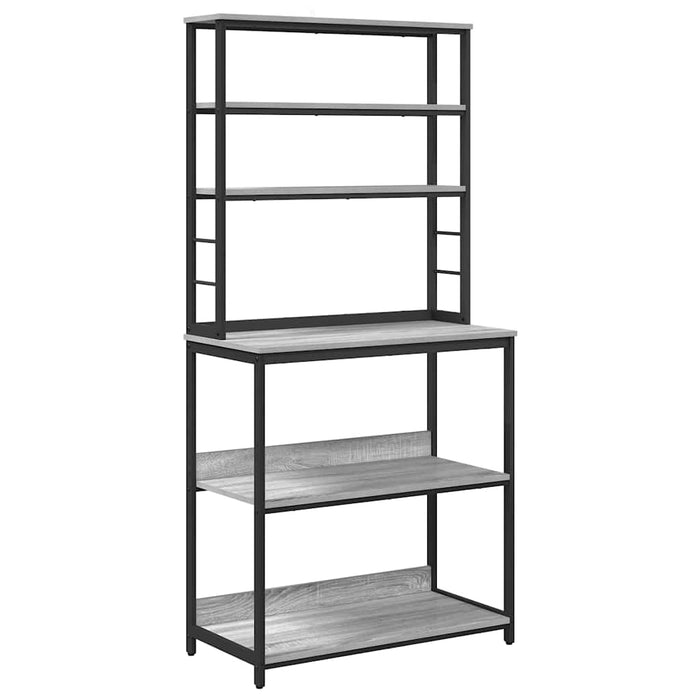Mensola da cucina-Scaffale per Cucina Grigio Sonoma 80 x 40 x 168 cm