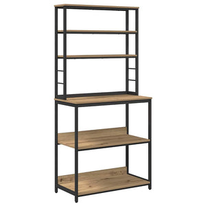 Mensola da cucina-Scaffale per Cucina Rovere artigianale 80 x 40 x 168 cm