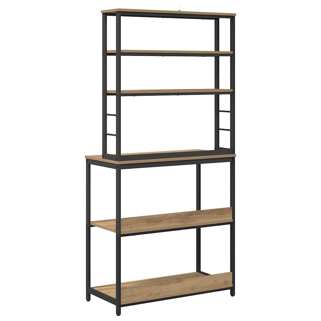 Mensola da cucina-Scaffale per Cucina Rovere artigianale 80 x 40 x 168 cm