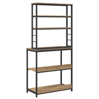 Mensola da cucina-Scaffale per Cucina Rovere artigianale 80 x 40 x 168 cm