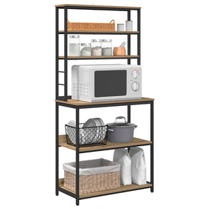 Mensola da cucina-Scaffale per Cucina Rovere artigianale 80 x 40 x 168 cm