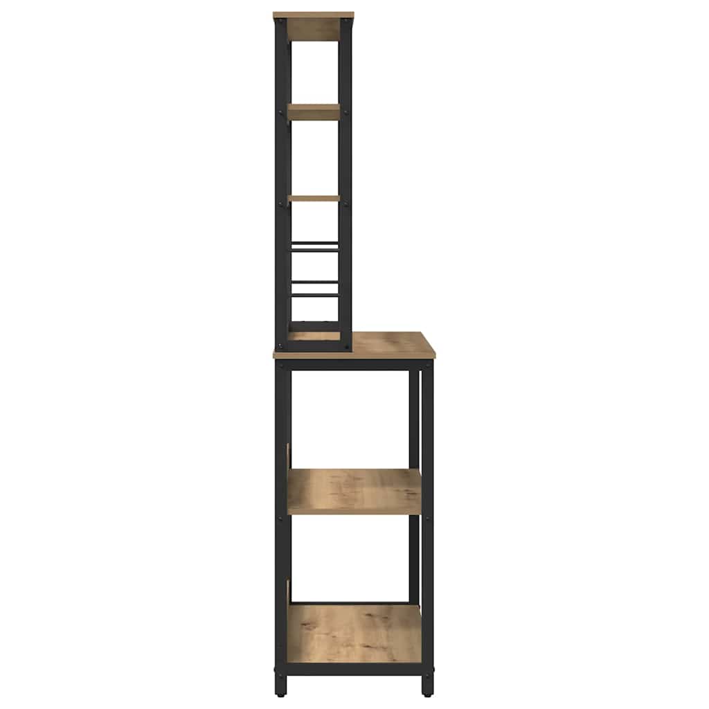 Mensola da cucina-Scaffale per Cucina Rovere artigianale 80 x 40 x 168 cm