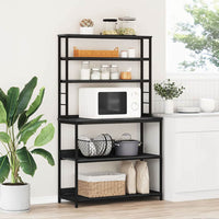 Mensola da cucina-Scaffale per Cucina Rovere Nero 100 x 40 x 168 cm