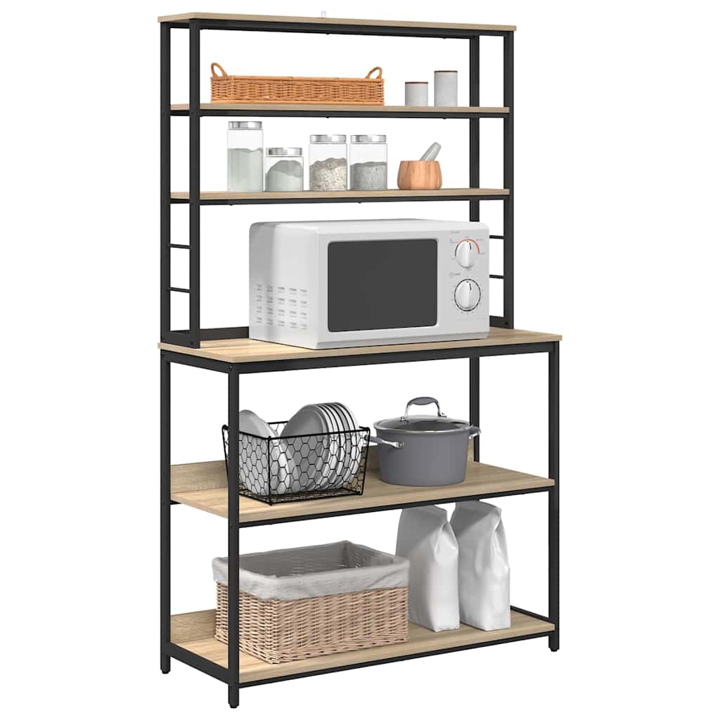 Mensola da cucina-Scaffale per Cucina Rovere Sonoma 100 x 40 x 168 cm