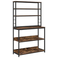 Mensola da cucina-Scaffale per Cucina Rovere fum¨¦ 100 x 40 x 168 cm