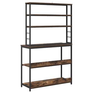 Mensola da cucina-Scaffale per Cucina Rovere fum¨¦ 100 x 40 x 168 cm