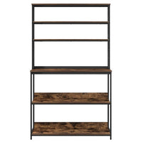 Mensola da cucina-Scaffale per Cucina Rovere fum¨¦ 100 x 40 x 168 cm