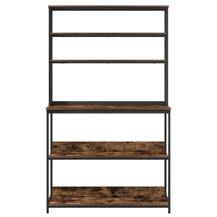 Mensola da cucina-Scaffale per Cucina Rovere fum¨¦ 100 x 40 x 168 cm