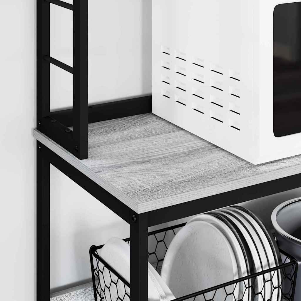 Mensola da cucina-Scaffale per Cucina Grigio Sonoma 100 x 40 x 168 cm