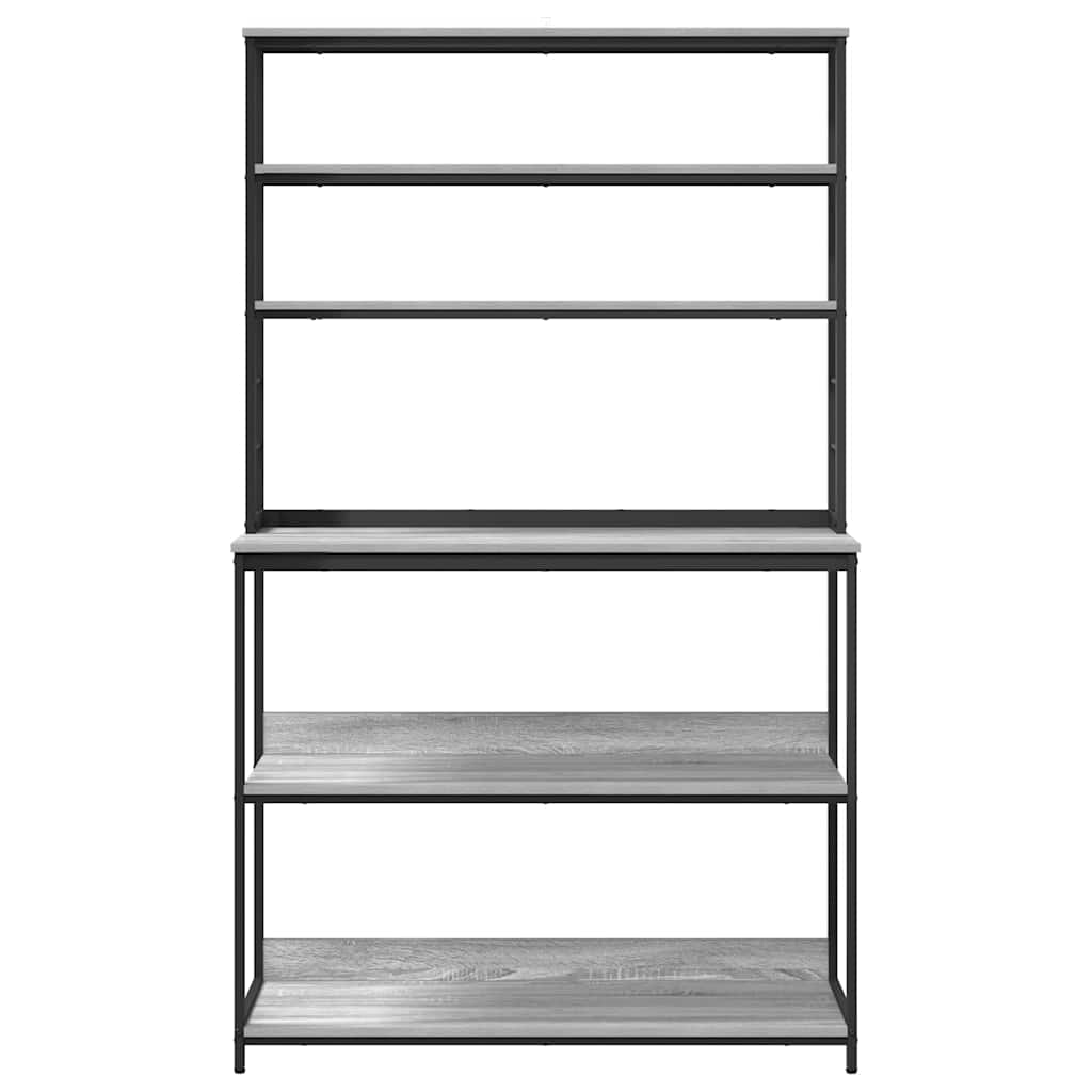 Mensola da cucina-Scaffale per Cucina Grigio Sonoma 100 x 40 x 168 cm