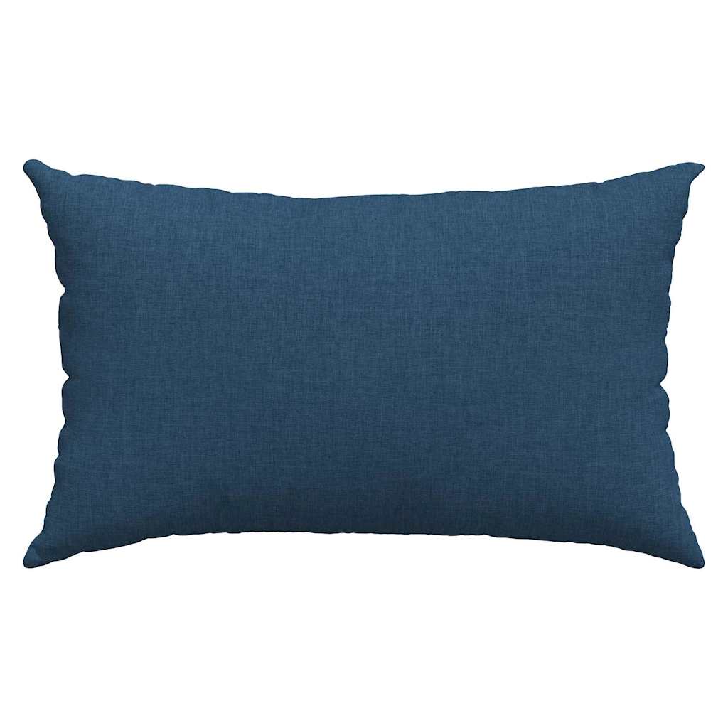 Cuscini da Divano 2 pz-Set di 2 Cuscini per Sofa Blu 50 x 30 cm Tessuto