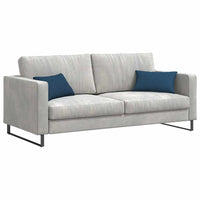 Cuscini da Divano 2 pz-Set di 2 Cuscini per Sofa Blu 50 x 30 cm Tessuto