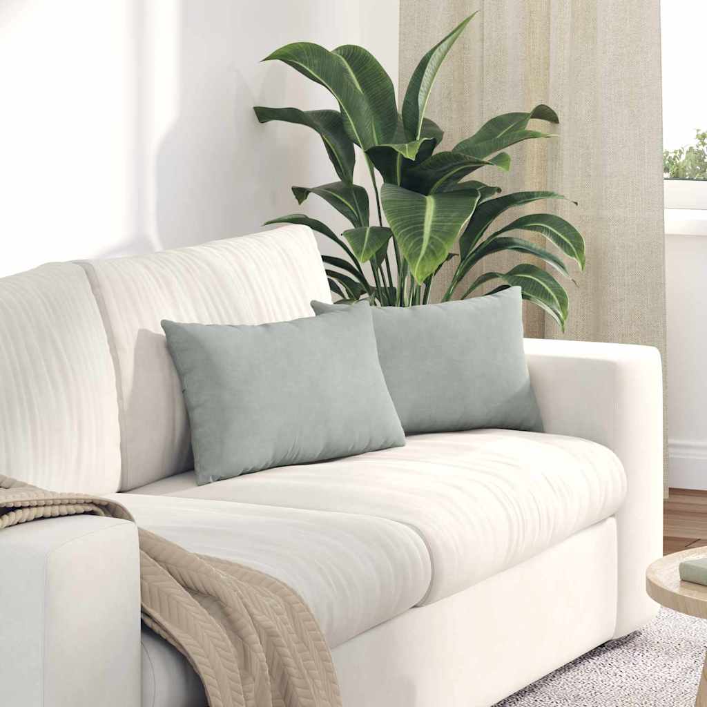 Cuscini da Divano 2 pcs Grigio chiaro 50 x 30 cm 42013627