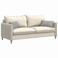 Cuscini da Divano 2 pz-Set di 2 Cuscini per Sofa Grigio chiaro 50 x 30 cm Tessuto 914091