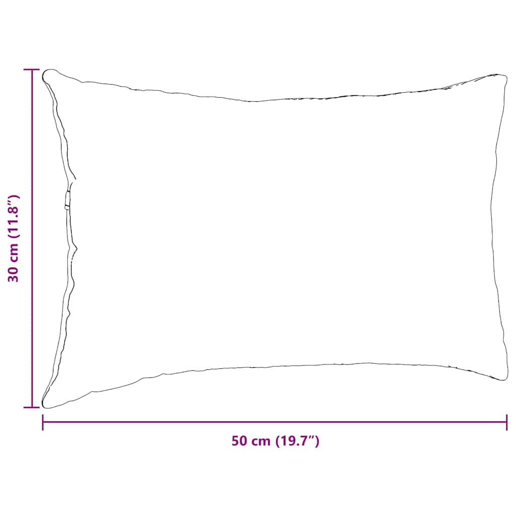 Cuscini da Divano 2 pz-Set di 2 Cuscini per Sofa Crema 50 x 30 cm Tessuto in Cords 151377