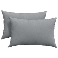 Cuscini da Divano 2 pz-Set di 2 Cuscini per Sofa Grigio chiaro 60 x 40 cm Tessuto 220300