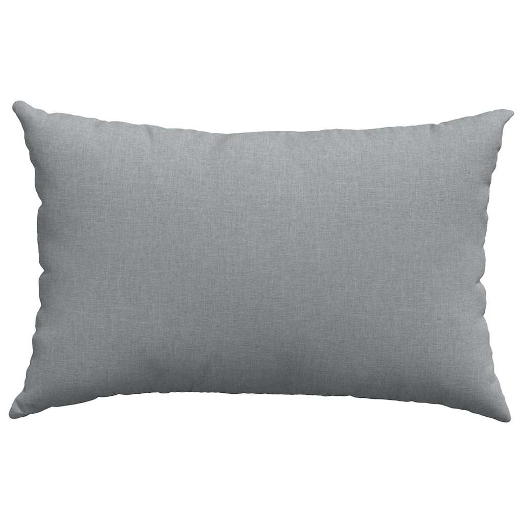 Cuscini da Divano 2 pz-Set di 2 Cuscini per Sofa Grigio chiaro 60 x 40 cm Tessuto 220300