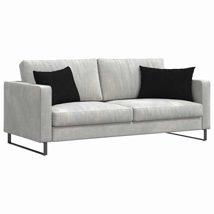 Cuscini da Divano 2 pz-Set di 2 Cuscini per Sofa Nero 60 x 40 cm Tessuto 603243