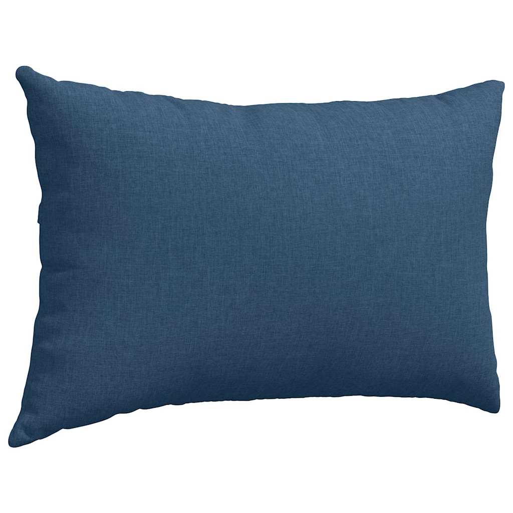 Cuscini da Divano 2 pz-Set di 2 Cuscini per Sofa Blu 60 x 40 cm Tessuto