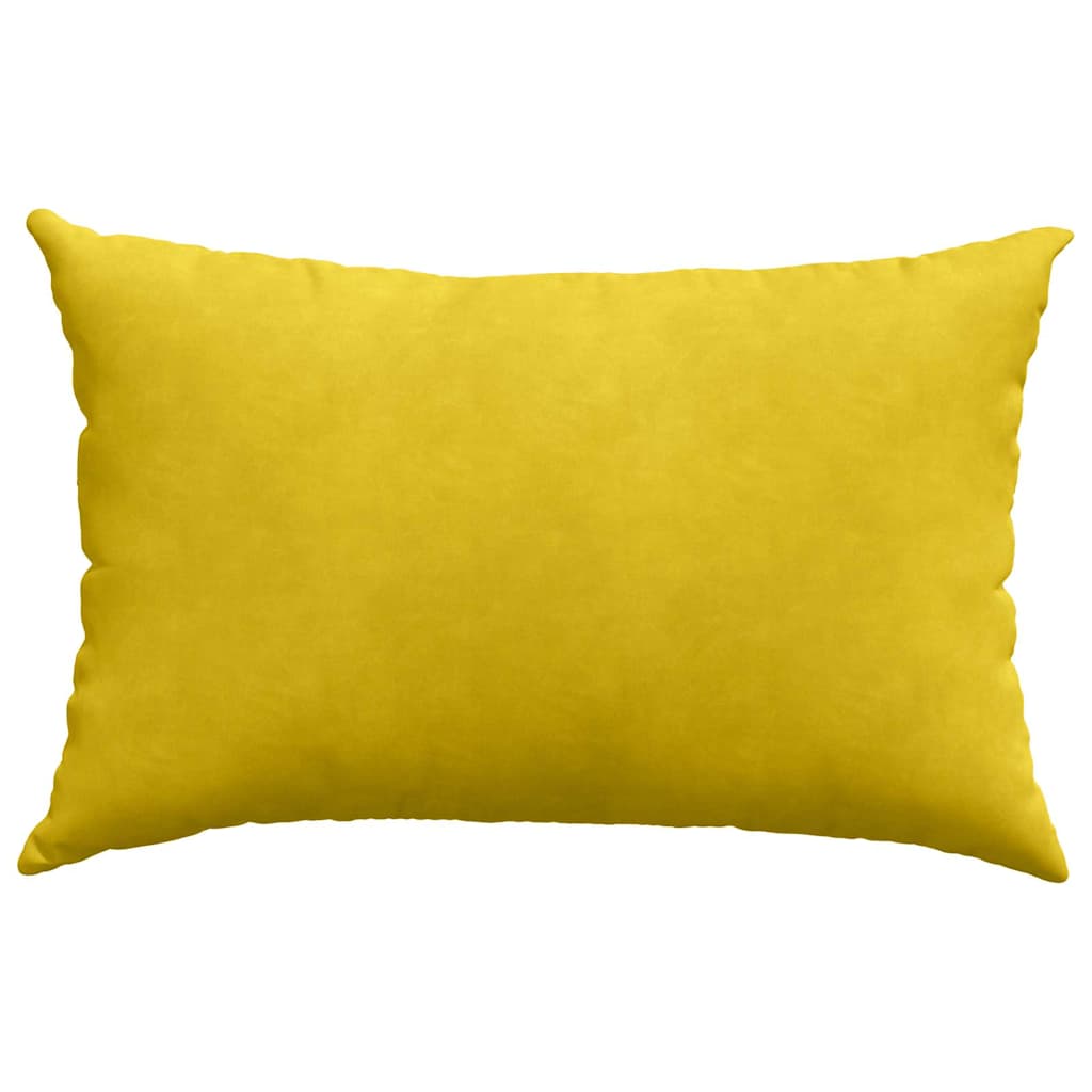 Cuscini da Divano 2 pz-Set di 2 Cuscini per Sofa Giallo 60 x 40 cm Tessuto in Cords