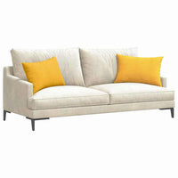 Cuscini da Divano 2 pz-Set di 2 Cuscini per Sofa Giallo Chiaro 60 x 40 cm