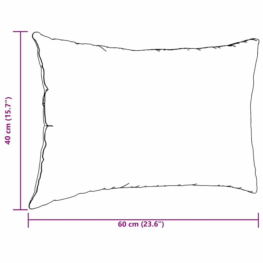 Cuscini da Divano 2 pz-Set di 2 Cuscini per Sofa Giallo Chiaro 60 x 40 cm