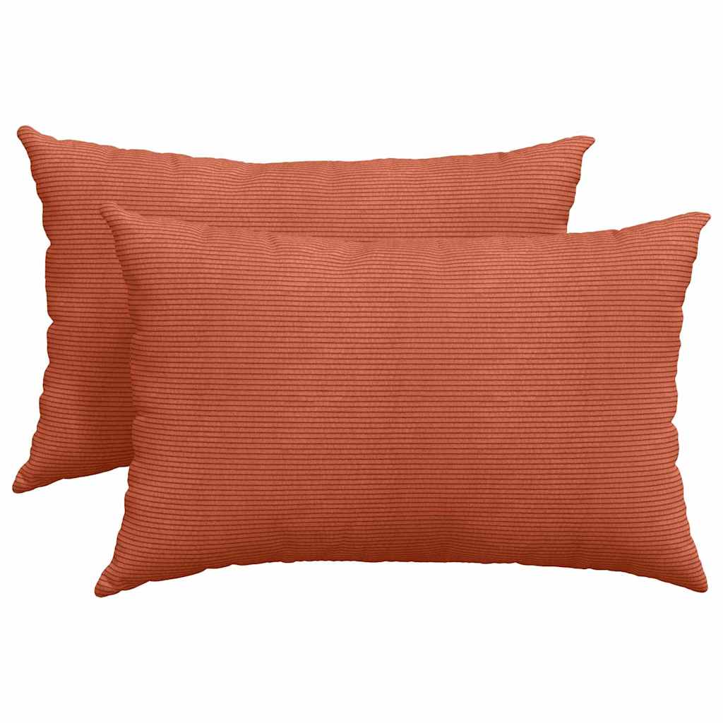 Cuscini da Divano 2 pcs Rosso Arancio 60 x 40 cm 42013695