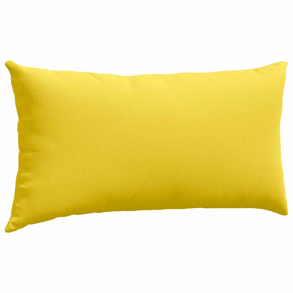 Cuscini da Divano 2 pz-Set di 2 Cuscini per Sofa Giallo Chiaro 80 x 40 cm Tessuto