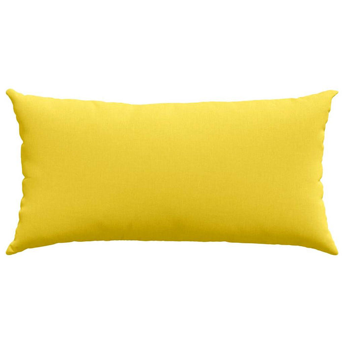 Cuscini da Divano 2 pz-Set di 2 Cuscini per Sofa Giallo Chiaro 80 x 40 cm Tessuto