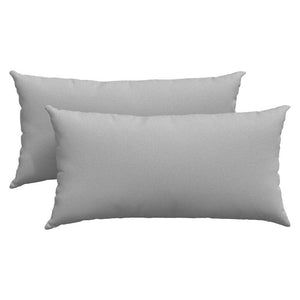 Cuscini da Divano 2 pz-Set di 2 Cuscini per Sofa Grigio Nuvola 80 x 40 cm Tessuto