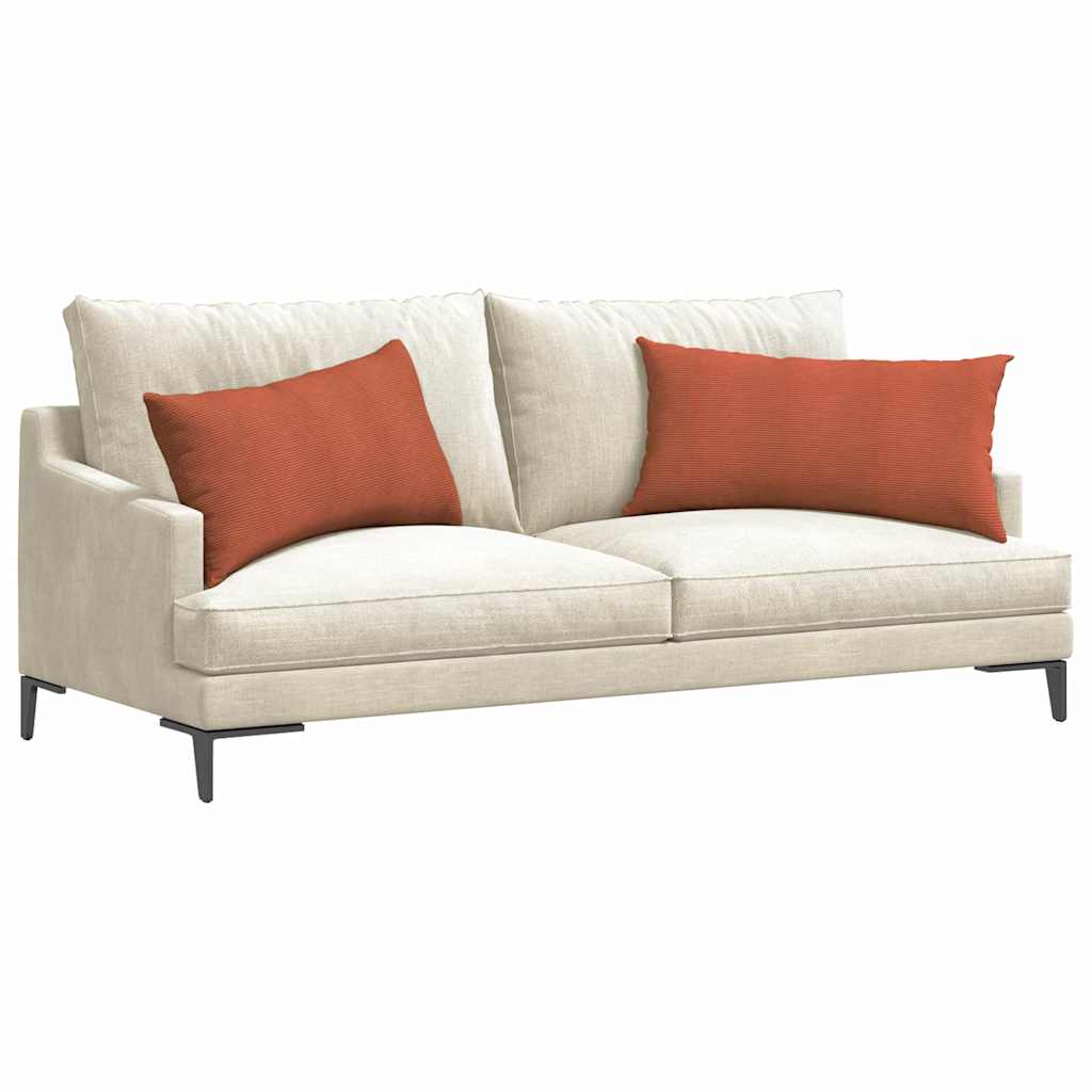 Cuscini da Divano 2 pz-Set di 2 Cuscini per Sofa Rosso Arancio 80 x 40 cm