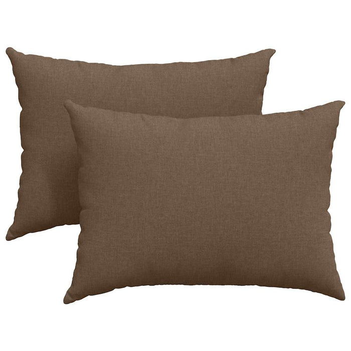 Cuscini da Divano 2 pz-Set di 2 Cuscini per Sofa Marrone 70 x 50 cm Tessuto
